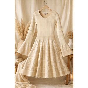 white christmas dresses Asha by Ashley McCormick Carlotta Crochet Dress XL main image 0